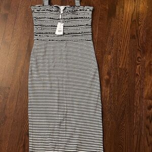 10 Crosby Derek Lam Black and White Sheath Midi Dress NWT